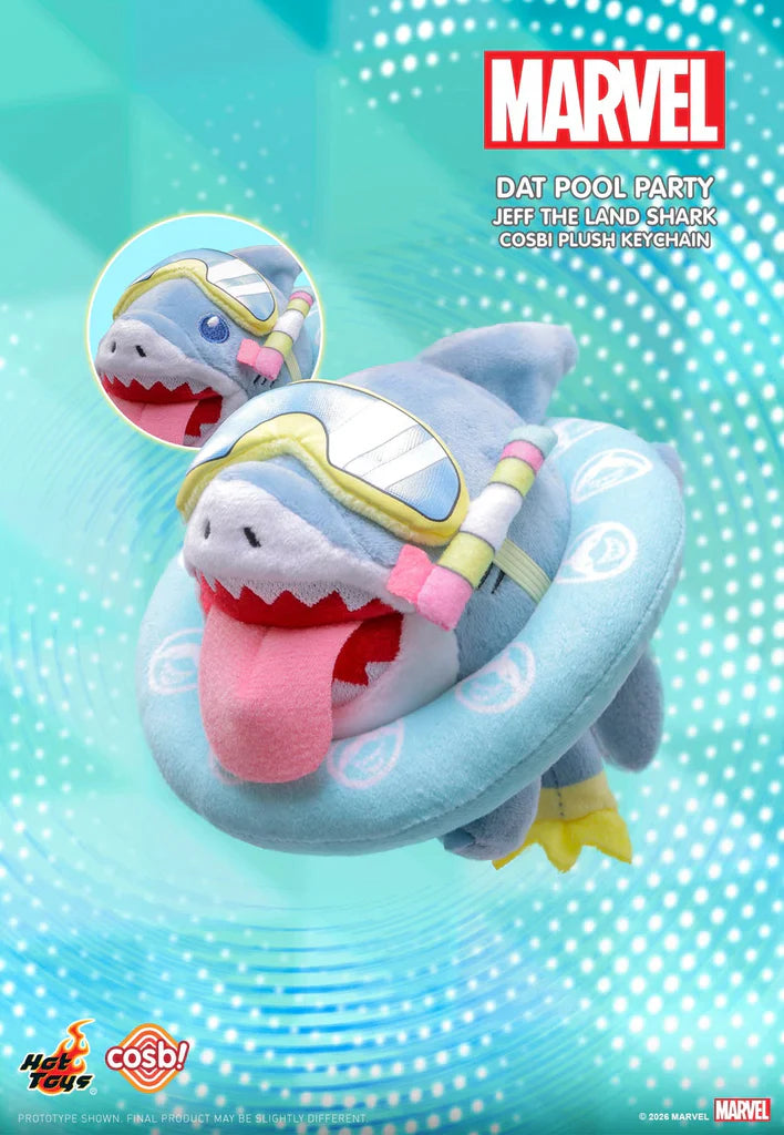 Hot Toys x COSBI Marvel Jeff The Land Shark Plush Keychain Blind Box