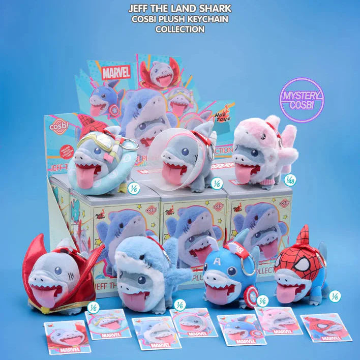 Hot Toys x COSBI Marvel Jeff The Land Shark Plush Keychain Blind Box