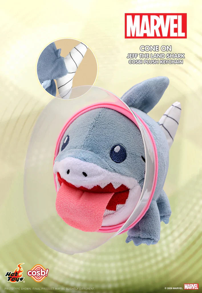 Hot Toys x COSBI Marvel Jeff The Land Shark Plush Keychain Blind Box