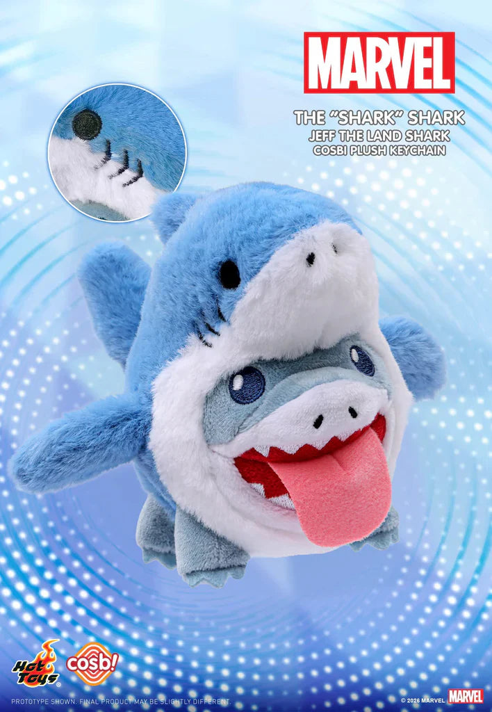 Hot Toys x COSBI Marvel Jeff The Land Shark Plush Keychain Blind Box