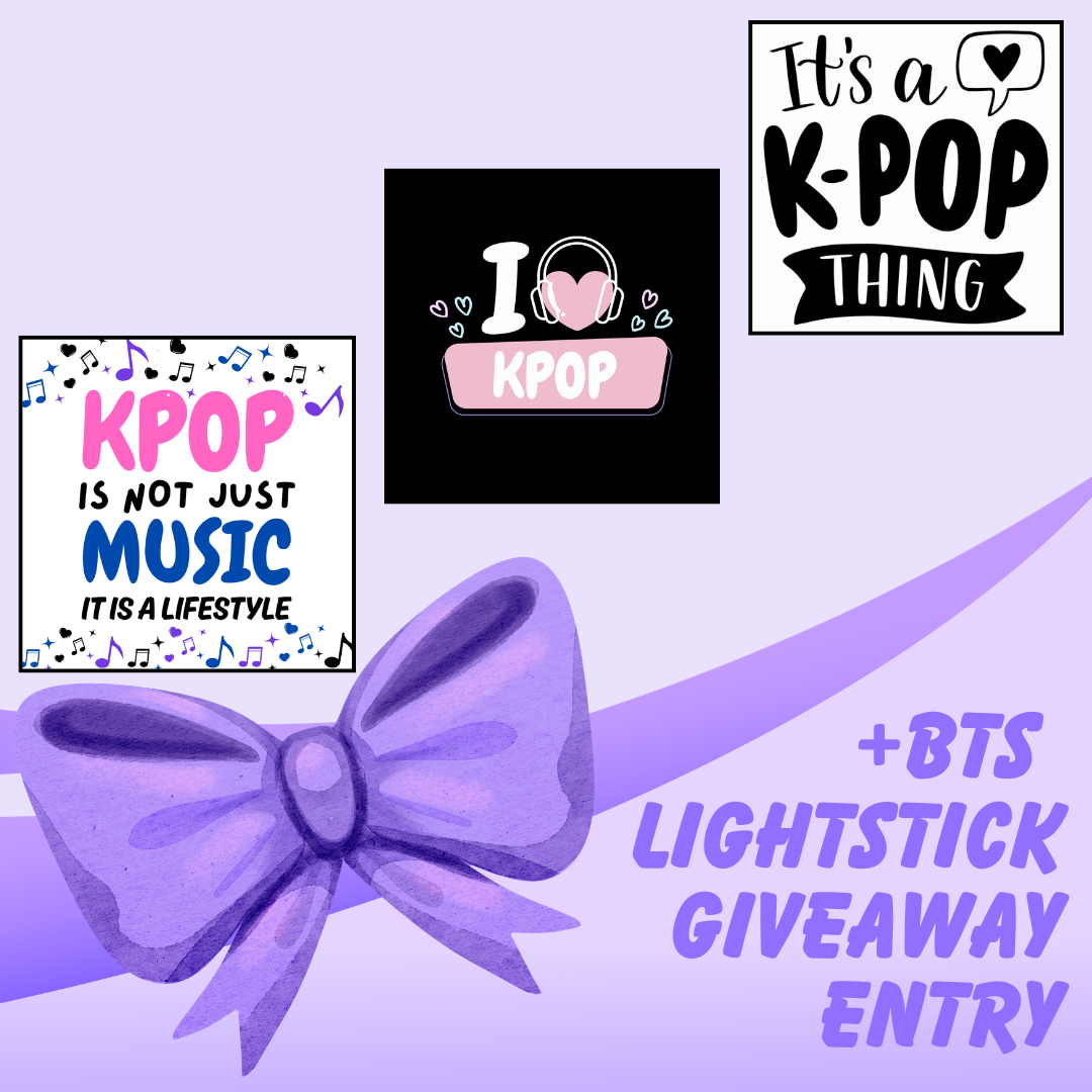 Set of 3 Pre-Made Design Magnets (KPOP Slogans) (+BTS Lightstick Giveaway Entry)