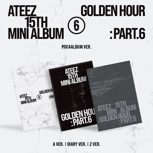 ATEEZ - 15TH MINI ALBUM [GOLDEN HOUR : Part.6] (POCAALBUM) (A Ver. / DIARY Ver. / Z Ver.) Image 1