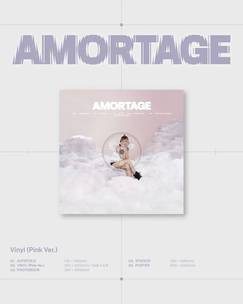 JISOO (BlackPink) - Mini Album [AMORTAGE] (Vinyl) (Pink Ver.)