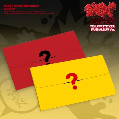 NEXZ - 4th Mini Album [SAUCIN’] (BLACK STICKER FANS ALBUM ver. / YELLOW STICKER FANS ALBUM ver.) Image 1