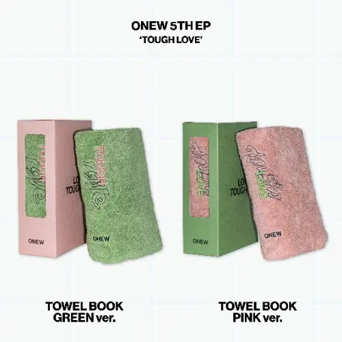 ONEW - 5th EP Album [TOUGH LOVE] (TOWEL BOOK Ver.) (Green Ver. / Pink Ver,) Image 1