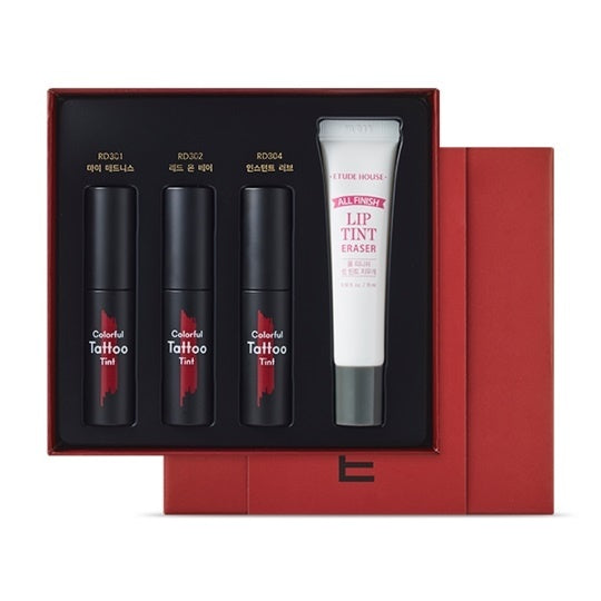 ETUDE HOUSE - Colorful Tattoo Tint 3 colours & Remover Set