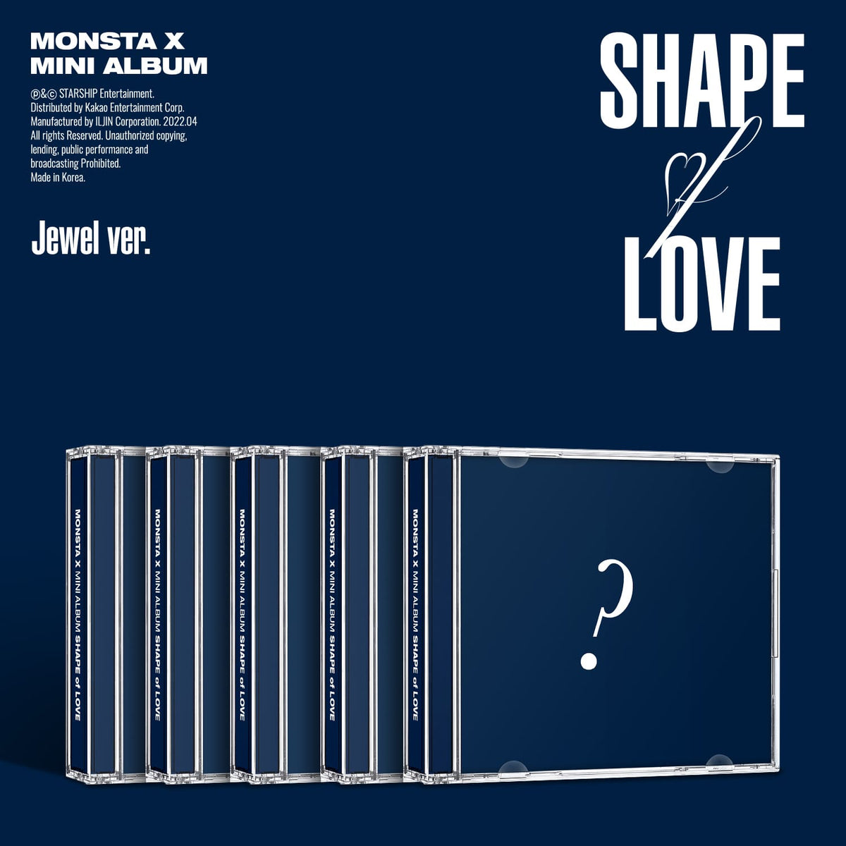MONSTA X - Mini Album - SHAPE of LOVE (Jewel Case version)